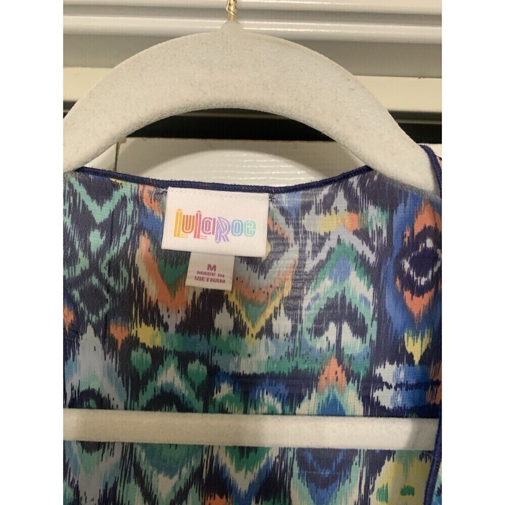 Lularoe Longline Sheer Kimono Duster Cardigan Multi Color Size M (X3) - Picture 5 of 7